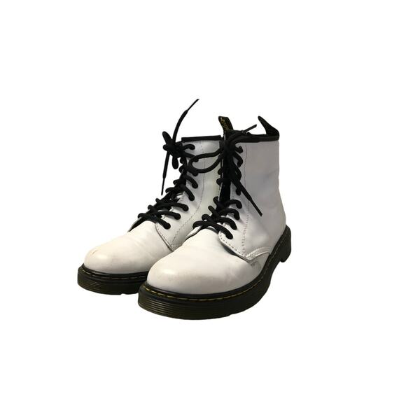 Dr. Martens AW004 Combat Boots White Mens Size 4 Leather Classic 8 Eye Side Zip main image 6